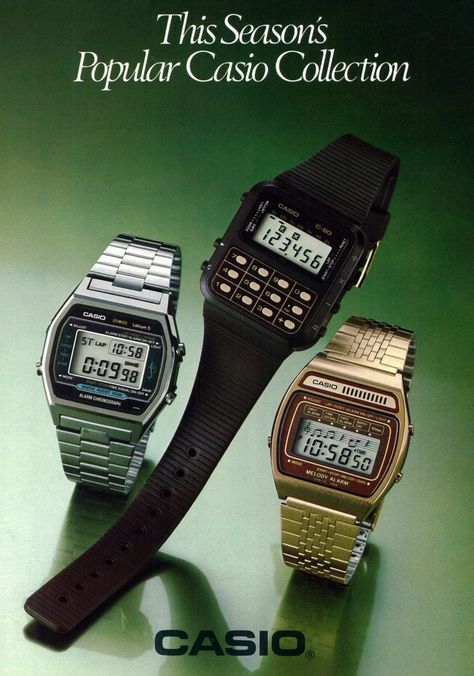 Vintage Casio digital watches Casio Vintage Watch, Casio Digital, Casio Watches, Brown Watches, Retro Watches, Luxury Watch Brands, Tech Trends, Vintage Electronics, G Shock