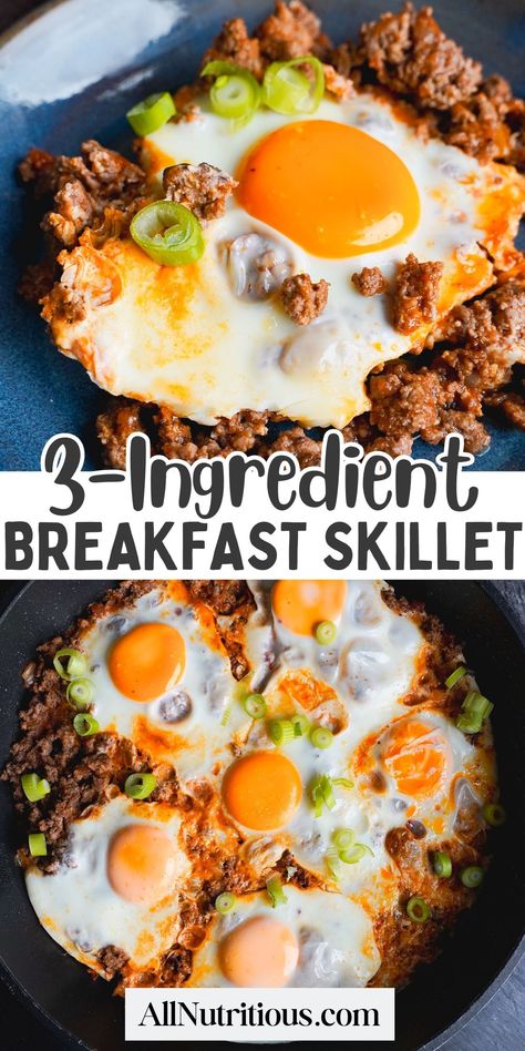 3-Ingredient Breakfast Skillet Fresh Herb Salad, Keto Favorites, Whole30 Breakfast Recipes, Pancake And Waffle, Breakfast Skillet, Healthy Low Calorie Meals, Breakfast Prep, Whole 30 Breakfast, Healthy High Protein Meals