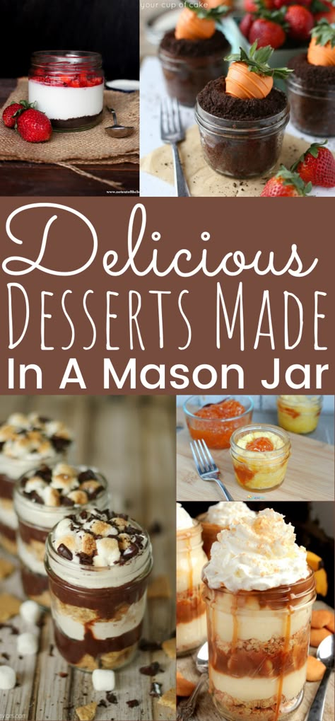 Here's a list of delicious desserts made in a mason jar! Perfect mini dessert recipes to take on spring picnics! These Mason Jar Dessert Recipes will be the hit at your next gathering! - simplytodaylife.com #masonjardessert #desserts #minidesserts #minipies #masonjar #recipesinajar #picnicdessert Jar Dessert Recipes, Cheap Dessert Recipes, Mason Jar Desserts Recipes, Mason Jar Cakes, Gluten Free English Muffins, Jar Cakes, Cheap Desserts, Desserts In A Jar, Mini Dessert Recipes