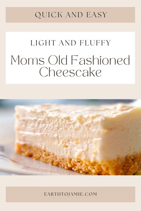 A delicious light and fluffy slice of Moms old fashioned no bake cheesecake. Old Fashioned Cheesecake Recipe, Cheese Cake Recipe, Type Of Cheese, Lemon Jello, Canned Cherries, Baked Cheesecake Recipe, Types Of Cheese, Glass Baking Dish, Graham Cracker Crust