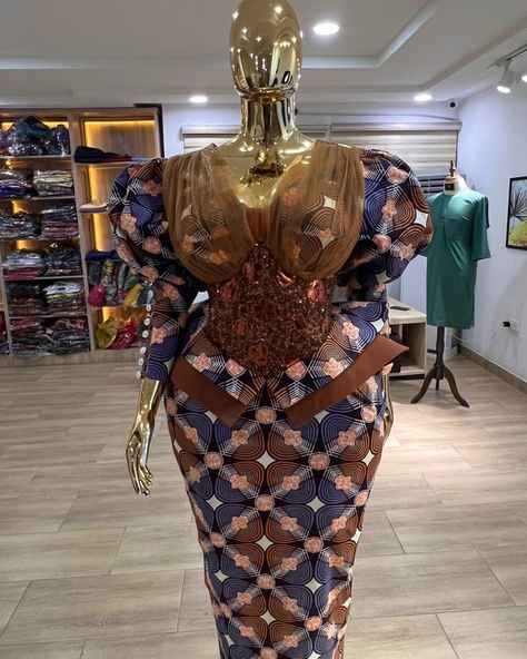 Latest Skirt And Blouse Styles, Bazin Wedding, Beautiful Ankara Skirt And Blouse, Skirt And Blouse Styles, Ankara Skirt And Blouse Styles, Unique Ankara Styles, Ankara Dress Designs, Ankara Long Gown Styles, Ankara Skirt And Blouse