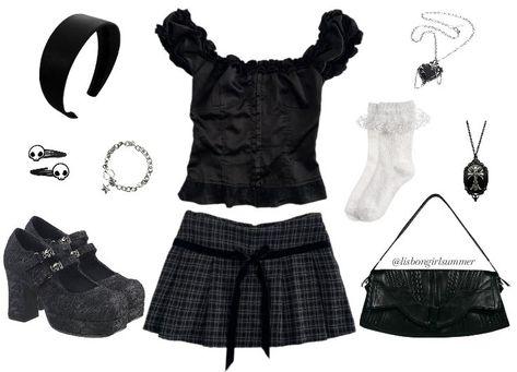 Dark Coquette, Alt Clothes, 2000s Clothes, Image Swag, Grunge Goth, Alternative Outfits, Horror Game, Gothic Lolita