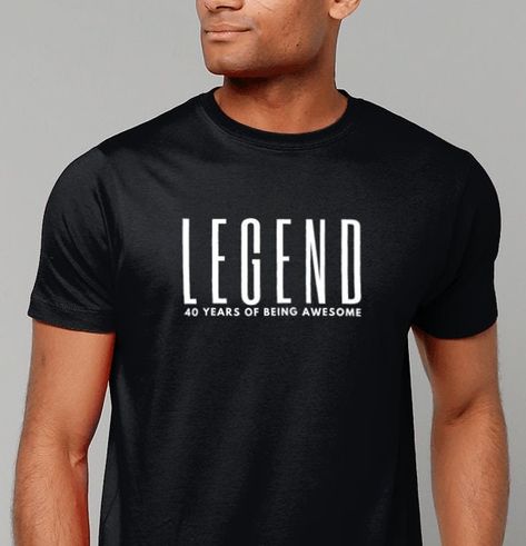 Excited to share the latest addition to my #etsy shop: 40th Birthday tshirt, 40th Gift, 40th Birthday Gift for man, 40th Birthday Shirt, legend tshirt, Gift for men, 40th birthday gifts, 40th tee #birthday #graphictshirt #40thbirthdaytshirt #40thbirthdaygift #40thbirthdayshirt #40thlegendtshirt https://etsy.me/3584ujx Men 40th Birthday Ideas Man Party, 40th Birthday Ideas For Men Husband, 40th Birthday Party Men, Husband 40th Birthday, 40th Birthday Presents, 40th Birthday Men, 40th Bday Ideas, 40th Birthday Shirt, Birthday Presents For Men