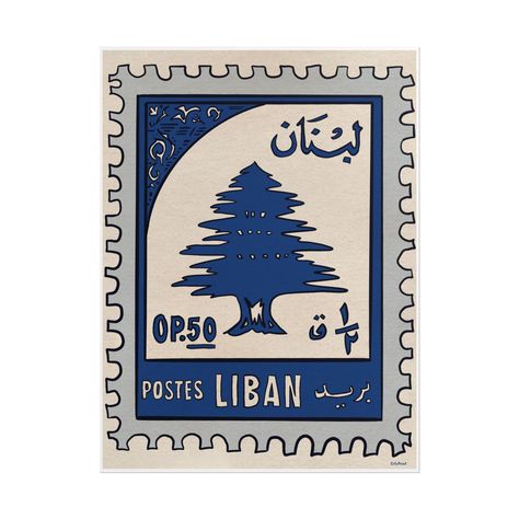 Discover the timeless elegance of Lebanese heritage with our exquisite wall print featuring a 1954 Lebanese postage stamp. Crafted with a keen eye for authenticity, this print preserves the intricate artwork of the original stamp, celebrating Lebanon's unique history and artistic legacy. Whether adorning your living room, office, or any space in need of a touch of cultural sophistication, this print serves as both a conversation piece and a testament to the artistry of Lebanese postage stamps. P Stamp Wall Art, Lebanon Art, Stamp Wall, Blue Map, Post Stamp, Folk Art Painting, Poster Template, Lebanon, Conversation Piece