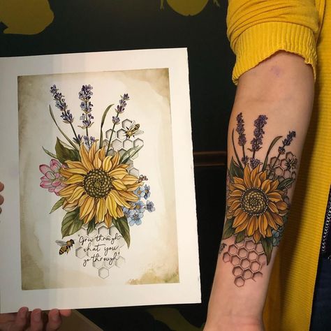 Succulent Tattoo, Lavender Tattoo, Painting Tattoo, Forget Me Nots, Sunflower Tattoo, Geometric Tattoo, Flower Tattoo, Tatting, Succulent