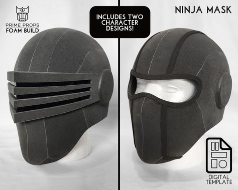 Foam Cosplay, Ninja Mask, Blank Mask, Foam Armor, Mask Patterns, 3d Files, Futuristic Armour, Character Template, Paper Mask