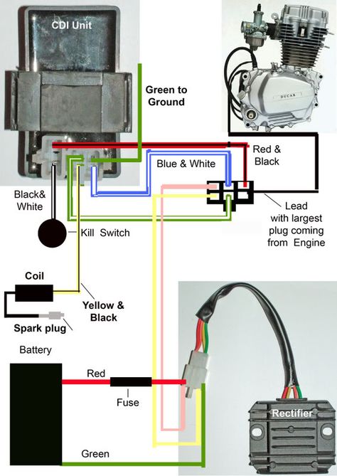 Engine wiring help - DIY Go Kart Forum Go Kart Engines, Motorcycle Wiring, Go Kart Plans, Basic Electrical Wiring, Car Ecu, Motorcycle Workshop, Diy Go Kart, 150cc Scooter, Motor Mobil