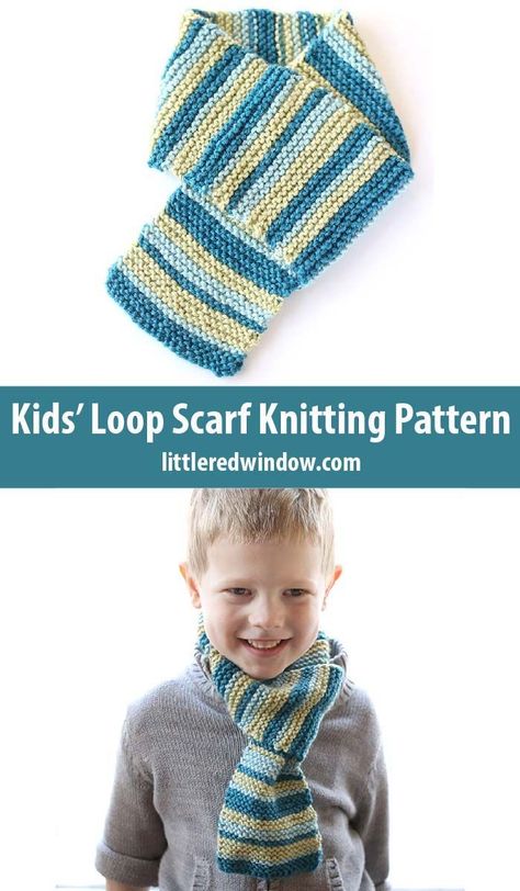 Kids Scarves Knit, Snood Knitting Pattern, Easy Scarf Knitting Patterns, Toddler Scarf, Childrens Scarf, Loop Knitting, Scarf Knitting Pattern, Magic Crochet, Kids Knitting Patterns