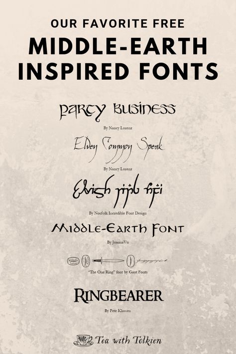 Lord Of The Rings Font Alphabet, Lord Of The Rings Typography, Middle Earth Party Decorations, Hobbit Font Alphabet, Lotr Handwriting, Middle Earth Font, Lotr Party Invitation, Cricut Lord Of The Rings, Lotr Writing