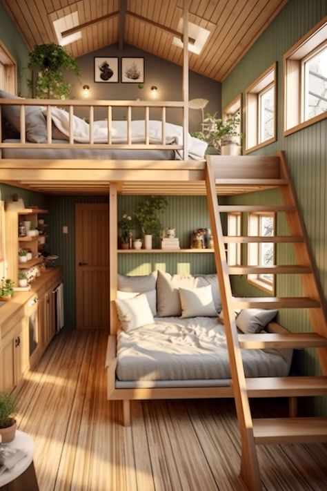 Tiny House Design Ideas - Tiny Home Designs Casa Hobbit, Tiny House Loft, Tiny House Inspiration, Modern Tiny House, Tiny Spaces, Tiny House Interior, Tiny House Cabin, Tiny House Living, Yurt