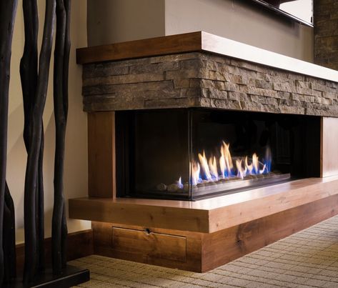 Fireplace Trends, Corner Gas Fireplace, Direct Vent Fireplace, Floating Mantel, Custom Fireplace, Traditional Fireplace, Corner Fireplace, Gas Fire, Home Fireplace