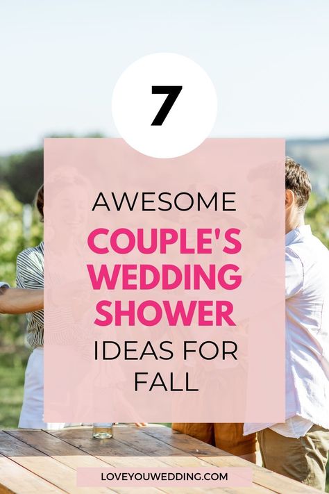 Couple Bridal Shower Ideas Themes, Coed Bridal Shower Ideas, Couples Wedding Shower Themes, Couples Shower Decorations, Couples Shower Themes, Fall Cocktail Party, Wedding Shower Ideas, Bridal Shower Colors, Bridal Shower Gifts For Bride