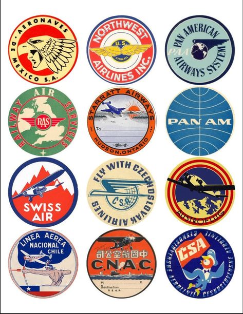 220x Vintage Travel Stickers & Luggage Labels in HIGH QUALITY | Etsy Vintage Travel Stickers, Travel Ephemera, Luggage Ideas, Adventure Decor, Graphics Vintage, Military Logo, Retro Inspiration, Luggage Stickers, Travel Sketchbook