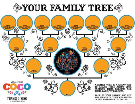 Disney Pixar Coco Family Tree Activity Page Family Tree Crafts, Family Tree Activity, Tree Crafts For Kids, Family Tree Craft, Family Tree Worksheet, Coco Disney, Family Tree Printable, Tree Template, Free Printable Coloring Sheets