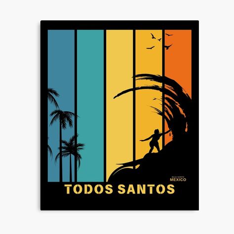 Get my art printed on awesome products. Support me at Redbubble #RBandME: https://www.redbubble.com/i/canvas-print/Surfing-Beach-Todos-Santos-Mexico-by-LateNightLight/164309184.5Y5V7?asc=u Dominican Republic Puerto Plata, Salina Cruz, Coffee Bay, Ericeira Portugal, San Sebastian Spain, Cabo San Lucas Mexico, San Blas, San Juan Puerto Rico, Cabo San Lucas