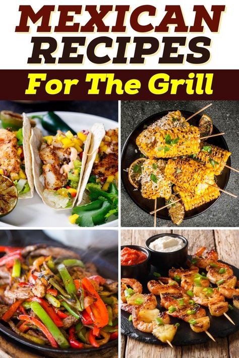 Mexican Food On The Grill, Grilling Mexican Recipes, Grill Mexican Recipes, Pellet Grill Mexican Recipes, Grill Taco Recipes, Bbq Mexican Food, Tacos On Grill, Creative Grilling Recipes, Mexican Grill Recipes