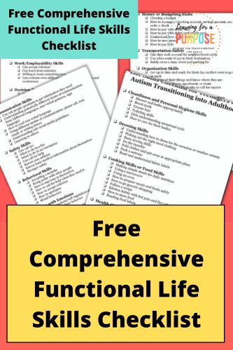 Free Comprehensive Functional Life Skills Checklist - Learning For A Purpose Free Life Skills Curriculum, Life Skills For Teens Free Printable, Life Skills Checklist, Facs Lesson Plans, Life Skills Class, Life Skills Curriculum, Economics Lessons, Task Analysis, Functional Life Skills