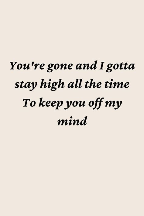 Habits Lyrics, Tove Lo Habits, Tove Lo, Stay High, Mindfulness, Home Decor Decals