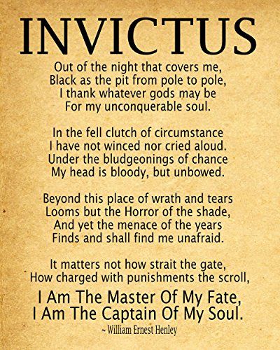 WallBuddy Invictus Poem Invictus Print Art Print by Willi... https://www.amazon.co.uk/dp/B07FJYZYW9/ref=cm_sw_r_pi_dp_U_x_GmYeCbYZSDNJG Invictus Poem, Captain Of My Soul, William Ernest Henley, Poem Art, French Words, I Am Grateful, Some Words, My Soul, Printed Paper