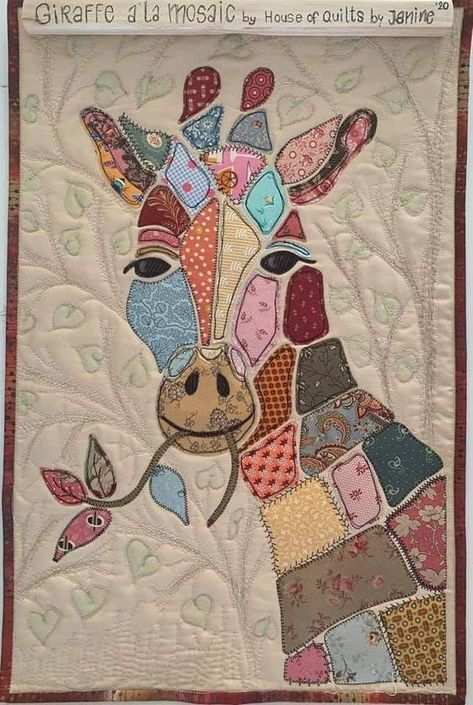 Giraffe Quilt Patterns, Elephant Quilts Pattern, Giraffe Quilt, Daisy Quilt, Patchwork Quilting Designs, Patchwork Diy, Elephant Quilt, Quilting Designs Patterns, Quilt Modernen