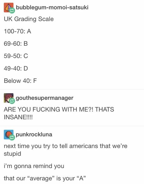 well damn if that had been the case, i would have been a straight A student!! Grading Scale, Aldnoah Zero, School Sucks, Hate School, American School, School System, It Goes On, To Infinity And Beyond, Education System