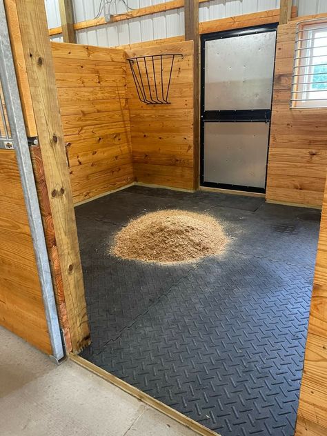 Horse Stall Fronts, Horse Arena With Stalls, 2 Stall Horse Barn, Horse Shelter With Hay Storage, Horse Farm Layout, Custom Horse Stalls, Stall Fronts Horse, Dream Barn Stables, Horse Barn Ideas Stables