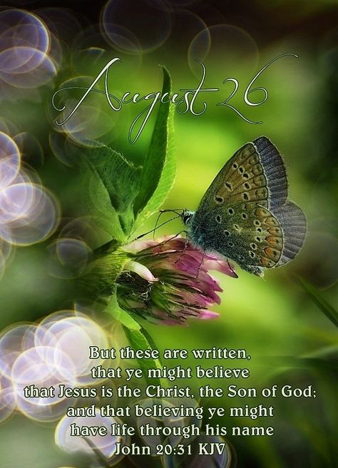 #Fr3004 #August26 2020 #John20v31 KJV #DailyBlessing  www.facebook.com/Judiann.F December Scriptures, August Images, Psalms Quotes, August Quotes, Good Morning Inspiration, Good Morning God Quotes, Quotes Daily, What Day Is It, Blessed Quotes