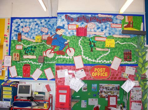 The Jolly Postman, via Flickr. The Jolly Postman, Jolly Christmas Postman, Christmas Eyfs, Post Office Play, Story Display, Year 1 Classroom, Writing Classroom, Friendly Letter Writing, Maths Display