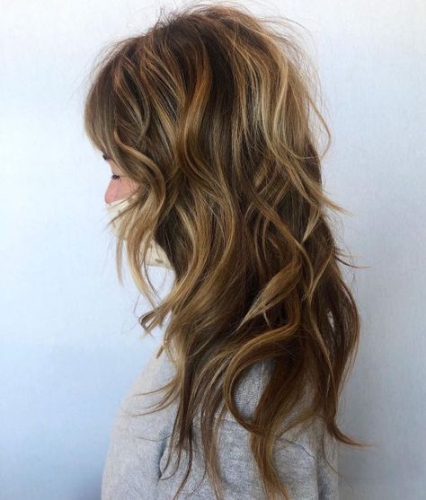 Shag With Highlights, Shaggy Layered Haircut, A Shag Haircut, Shag Layered Hairstyles, Wavy Shag, Medium Shag Hairstyles, Long Shag Hairstyles, Curly Shag Haircut, Shaggy Long Hair