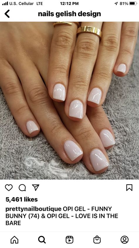 Nails For Wedding, Opi Gel Nails, Bridesmaids Nails, Milky Nails, Subtle Nails, Gel Nail Colors, Nails And Toes, Shellac Nails, Neutral Nails