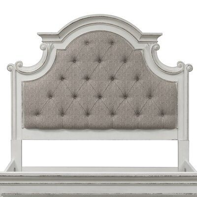 Wood And Upholstered Headboard, Headboard Overstock, Queen Headboards, Upholstered Headboard King, Beautiful Headboards, Upholstered Panel Headboard, Bedrooms Ideas, Queen Panel Beds, White King