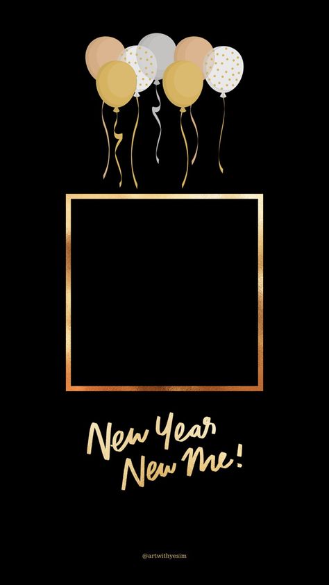 New Year Template Instagram, New Years Templates Instagram, Frame For Pictures, Happy New Year Cards, New Year New Me, Instagram Frame, New Year Card, Birthday Decor, Random Photos