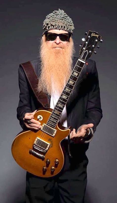 Billy Gibbons with "Greeny" now owned by Kirk Hammett - Feb, 2020 Billy Gibbons Guitar, Zz Top Billy Gibbons, Billy F Gibbons, Frank Beard, Peter Green, Billy Gibbons, Hot Blue, Blues Artists, Zz Top