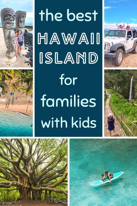 Planning A Family Trip To Hawaii, Best Hawaiian Island For Kids, Maui Family Vacation, Oahu Family Vacation, Oahu With Kids, Big Island With Kids, Kauai With Kids, Best Island In Hawaii, Maui With Kids