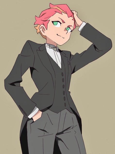 Amanda O'Neill. Little Witch Academia Amanda, Little Witch Academia, Witch Academia, Suit Women, Anime Character, Witch, Twitter, Green, Hair