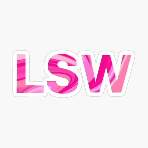 Every LSW deserves a sticker to show off their hard work! Put it on your laptop, water bottle, clipboard, etc.! Licensed Social Worker, Manifesting Vision Board, Pink Tie, 2025 Vision, Pink Tie Dye, Social Worker, Pink Ties, Clipboard, Social Work