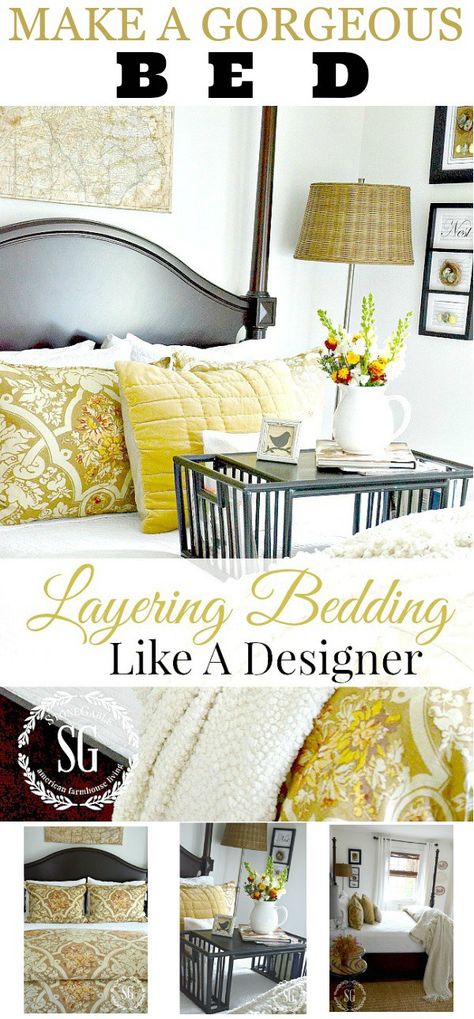 LAYERING BEDDING LIKE A DESIGNER Layering Bedding, Bedding Dorm, Bohemian Chic Home, Bedroom Romantic, Stylish Bedroom Design, Gorgeous Bed, Natural Bedding, Bed Linen Design, Romantic Decor