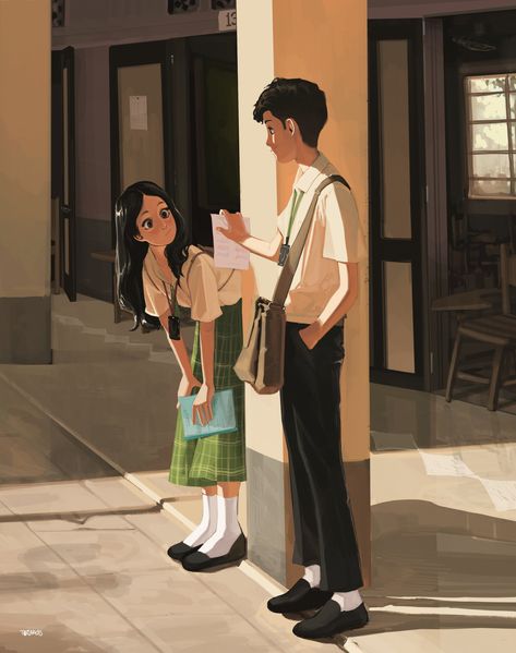 Filipino Art, Philippine Art, Couple Illustration, Cute Couple Art, Anime Canvas, Commissions Open, Environment Concept Art, Couple Art, Sketchbook Art Inspiration