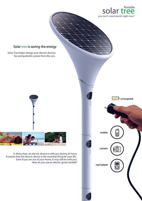 Solar Charging Station, Solaire Diy, Bil Camping, Solar Tree, Arsitektur Art Deco, Alternative Energie, Solar Hot Water, Solar Inverter, Production Design