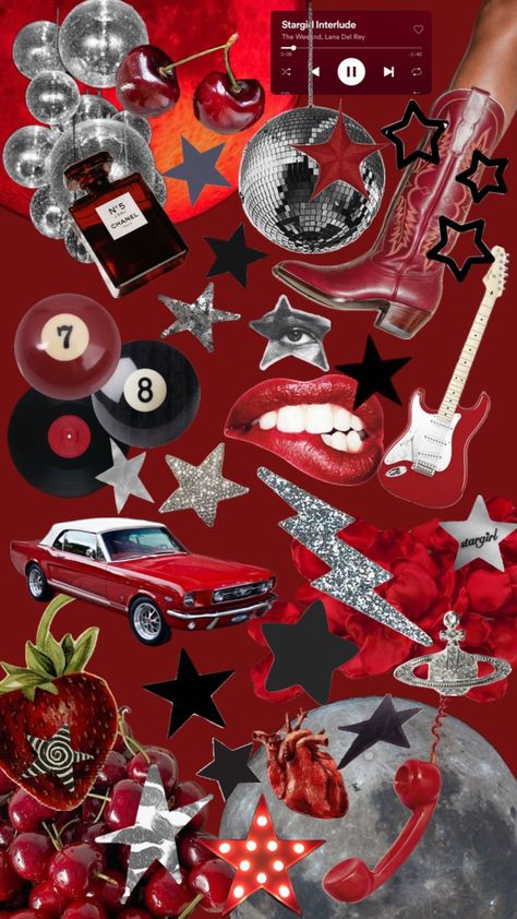 Star Girl, Red, Rock and Roll, Star Boy - Shuffles Digital Collage Star Boy, Red Rock, Star Girl, Digital Collage, Rock And Roll, Collage, Iphone, Stars, Red