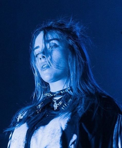 Billie Eilish, A Woman, Hair, Blue