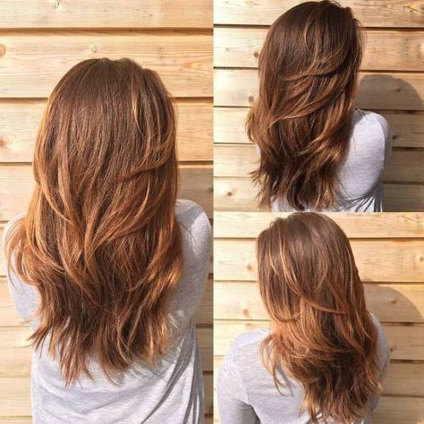 Long Haircut with Short and Long Layers Long Sleek Hair, Layered Thick Hair, Haircuts For Thick Hair, Long Haircut, Bob Hairstyles For Thick, Long Layered Haircuts, Haircuts For Medium Hair, Haircut For Thick Hair, Long Layered Hair