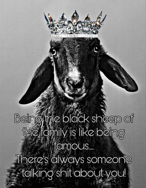 Black Sheep Quotes, Crow Spirit Animal, Black Sheep Tattoo, Toxic Family Quotes, Sheep Tattoo, Black Sheep Of The Family, Toxic Family, The Bad Seed, A Sheep