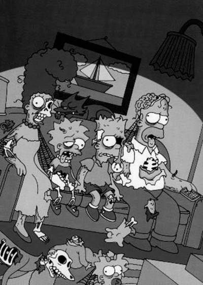 The Simpsons Family, Zombie Cartoon, Simpsons Treehouse Of Horror, Arte Zombie, Zombie Attack, Zombie Art, Simpsons Art, The Simpson, Halloween Stuff