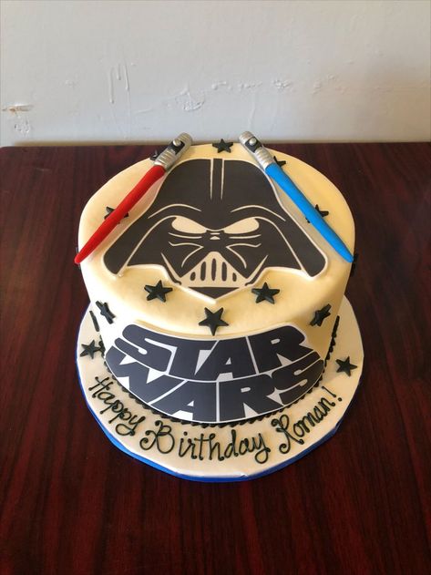 Star Wars Darth Vader Cake, Darth Vader Cake, Cake Designs For Boy, Single Layer Cakes, Star Wars Cake, Star Wars Birthday, Star Wars Party, Star Wars Darth, Star Wars Darth Vader