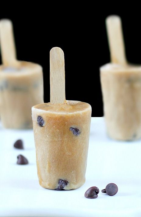 cookie dough popsicles Popsicle Recipes Chocolate, Cookie Dough Popsicles, Cookie Dough Pops, Brown Sugar Milk, Cookie Dough To Eat, Chocolate Covered Katie, Yogurt Flavors, Recipes Chocolate, Ice Cream Popsicles