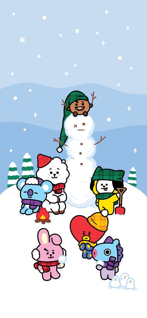 Bt21 Wallpaper, Christmas Poster Design, Bts Christmas, Holiday Icon, Holiday Wallpaper, Winter Wallpaper, Christmas Poster, Diy Christmas Cards, Christmas Cartoons