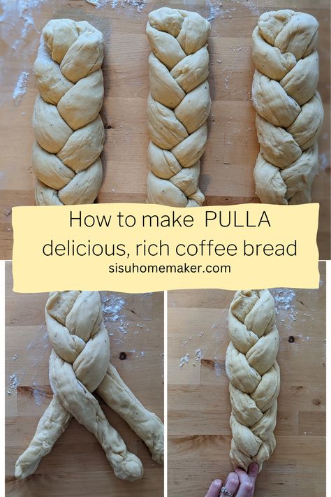 Pulla Bread Recipe, Pulla Recipe, Cardamom Bread, Finland Food, Finnish Cuisine, Finnish Food, Viking Food, Finnish Recipes, Coffee Bread