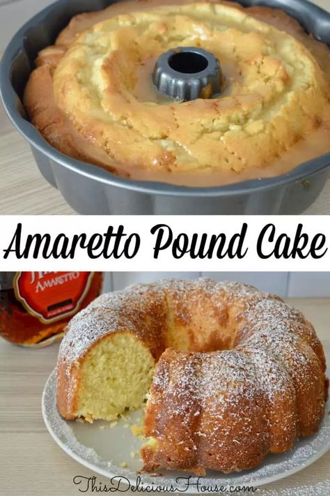 Amaretto Deserts, Italian Bundt Cake, Chocolate Amaretto Cake, Almond Amaretto Pound Cake, Pound Cake Flavors, Amaretto Desserts, Italian Cake Recipes, Amaretto Pound Cake Recipe, Amaretto Pound Cake