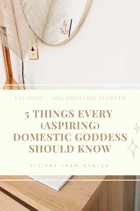 My husband and I purchased our 1st home and I suddenly find myself in full-on nesting mode, organizing and cleaning all of the things. Here are 5 things every aspiring domestic goddess should know. Plus, sneak a peek at my favorite organizational products and 'nesting materials'. #homeorganization #cleaninghacks #cleaningschedule #virgo #virgoaesthetic #spirituality #domesticgoddess #organizationideasforthehome #organizingideas #tidyhousetips #hausfrau #spirituality Goddess House, Housewife Life, 1st Home, Organizing And Cleaning, Tidy House, Domestic Goddess, Cleaning Schedule, 5 Things, Finding Joy